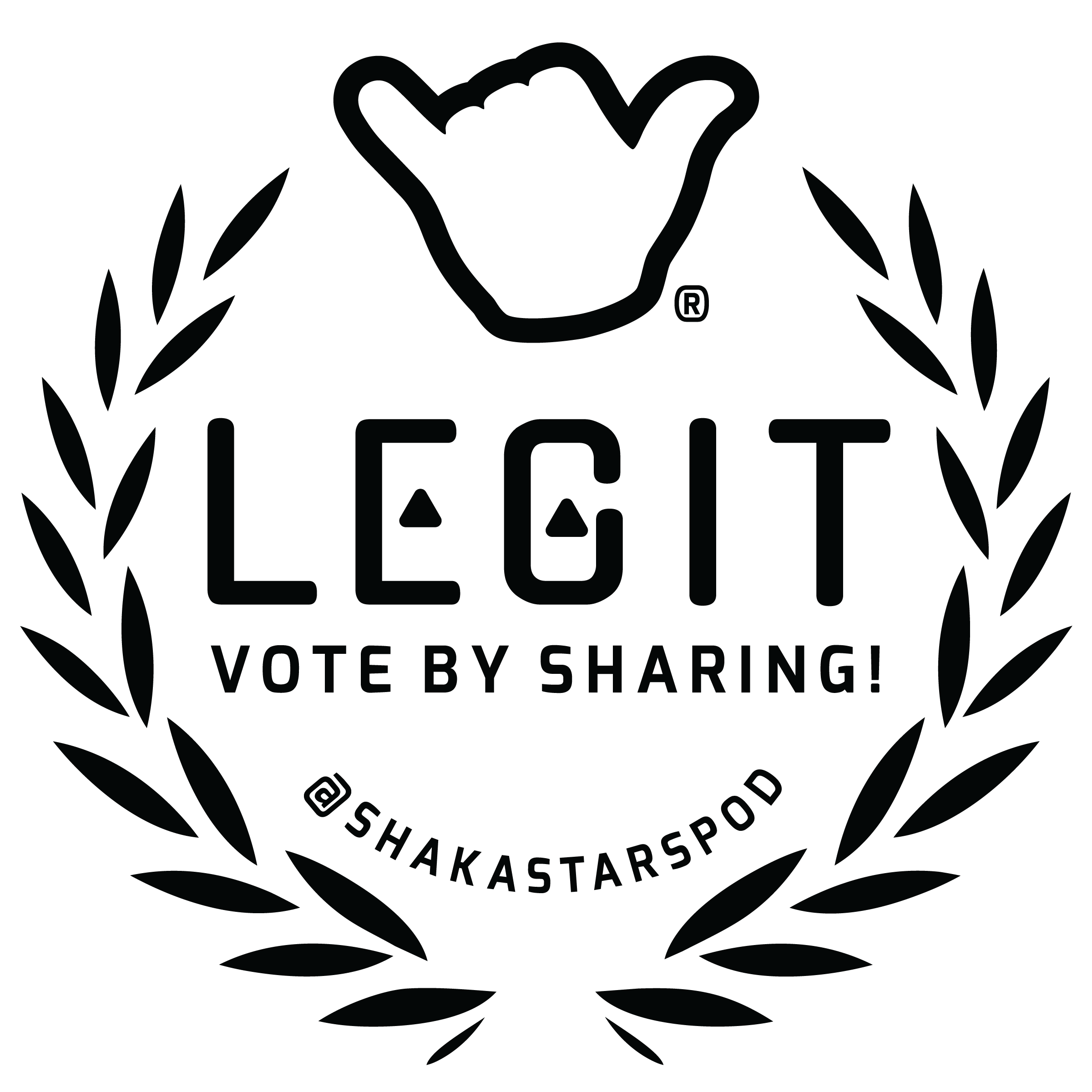 Black Legit@4x Vote Legit, Shaka Stars