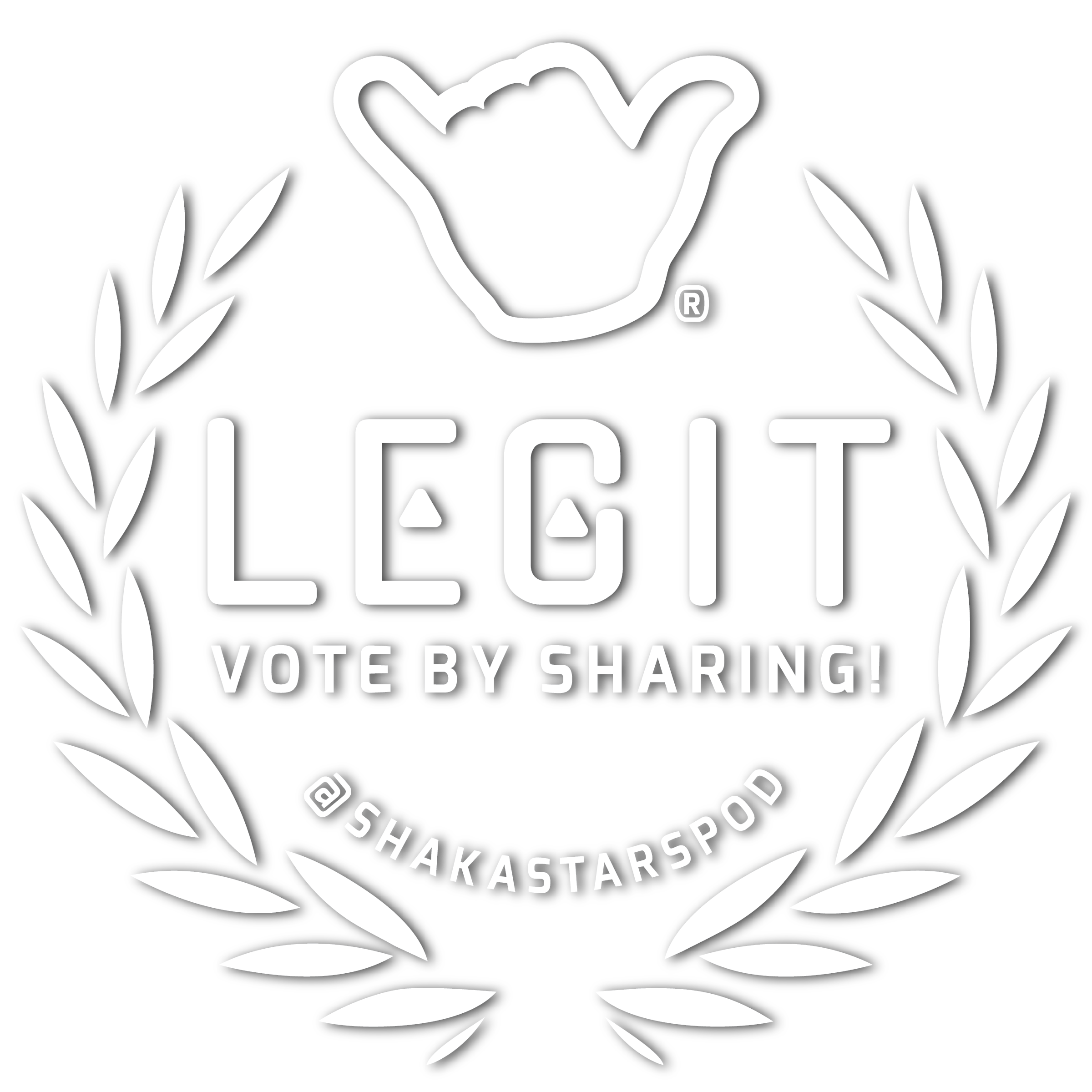 Shadow White Vote Legit@4x Vote Legit, Shaka Stars