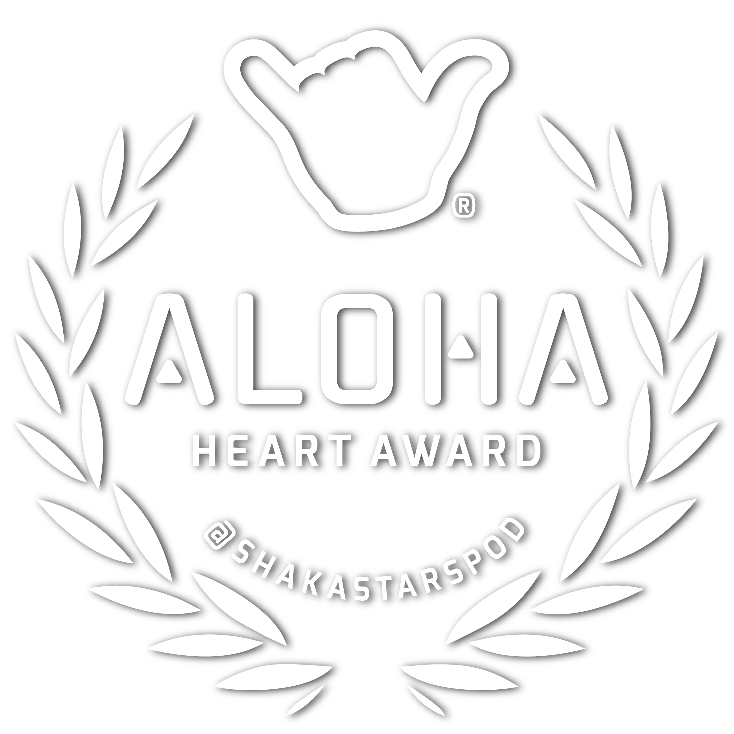 Shadows White Laurel Aloha@4x Shaka Stars Laurel Aloha